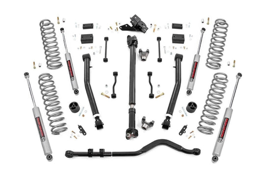 90930 3.5 Inch Lift Kit - Adj LCA - FR D/S - Jeep Wrangler JL Rubicon (18-23) Rough Country Canada