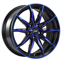 Charger l'image dans la galerie, DW11517005 - DAI Wheels Frantic 17X7.5 5x114.3 41mm Gloss Black - Machined Face - Blue Face - DAI Wheels Wheels Canada