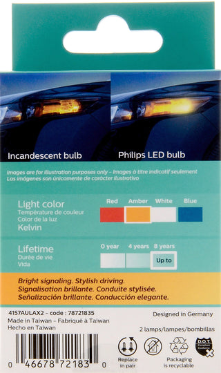4157ALED Philips Ultinon LED 4157ALED - Ultinon LED - Amber Philips Bulbs
