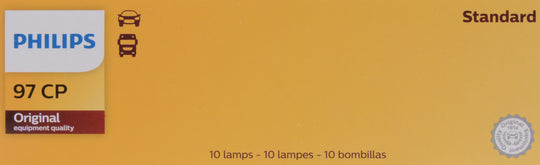 97CP Philips Standard Miniature 97 - Standard - Multiple Commercial 10-Pack Philips Bulbs