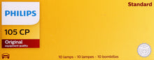 Load image into Gallery viewer, 105CP Philips Standard Miniature 105 - Standard - Multiple Commercial 10-Pack Philips Bulbs