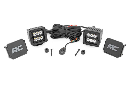 70062 LED Light - Cowl Mnt - 2" Black Pair - Jeep Gladiator JT/Wrangler 4xe/Wrangler JL (18-23) Rough Country Canada