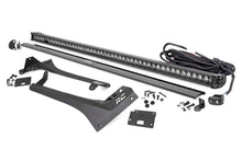 Charger l&#39;image dans la galerie, 70066 Jeep 50-inch Straight LED Light Bar Upper Windshield Kit w/ Single-Row Black Series LED - White DRL (20-22 Gladiator JT, 18-22 Wrangler JL) Rough Country Canada