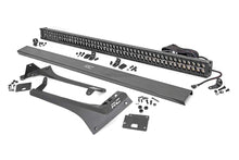 Load image into Gallery viewer, 70067 Jeep 50-inch Straight LED Light Bar Upper Windshield Kit w/ Dual-Row Black Series LED - White DRL (20-22 Gladiator JT, 18-22 Wrangler JL) Rough Country Canada