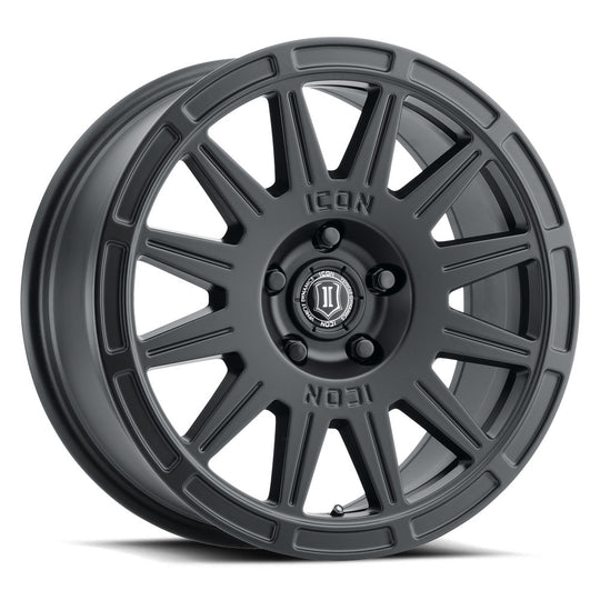 7015705046SB - ICON Ricochet 15X7 5X100 ET 15mm Satin Black - ICON Wheels Canada