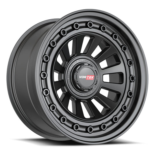 7021895X6XBL-12MB - Vortek VRD-702 18X9 Blank -12mm Matte Black - Vortek Wheels Canada