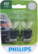 Load image into Gallery viewer, 3157LLB2 Philips LongerLife Miniature 3157LL - LongerLife - Twin Blister Pack Philips Bulbs