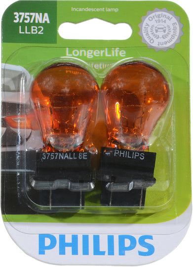 3757NALLB2 Philips LongerLife Miniature 3757NA - LongerLife - Twin Blister Pack Philips Bulbs