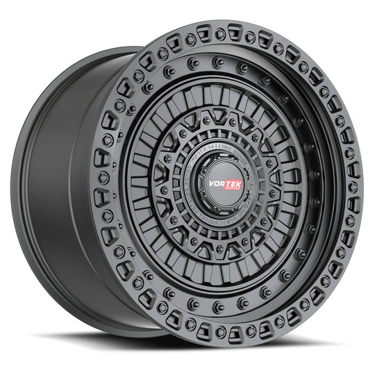 7032095X6XBL0MB - Vortek VRD-703 20X9 Blank 0mm Matte Black - Vortek Wheels Canada