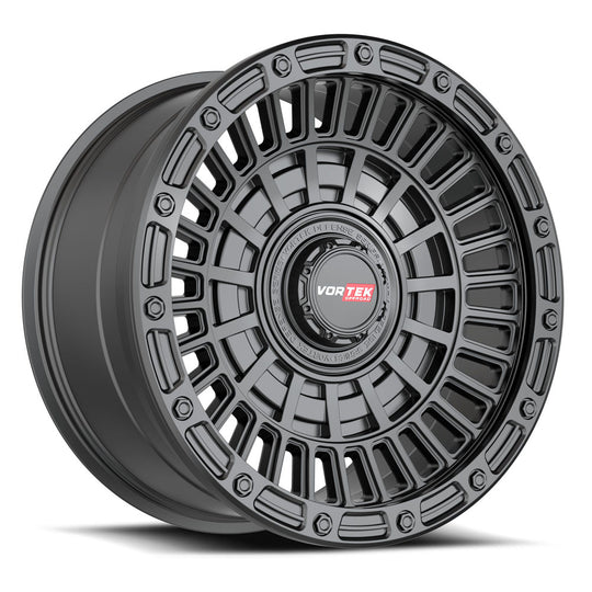 7051795X6XBL-12MB - Vortek VRD-705 17X9 Blank -12mm Matte Black - Vortek Wheels Canada