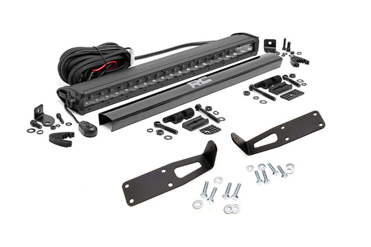 70568BL LED Light - Bumper Mount - 20" Black Single Row - Ram 2500 (10-18) Rough Country Canada