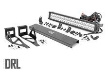 Charger l'image dans la galerie, 70664DRL LED Light - Bumper Mount - 20" Chrome Dual Row - White DRL - Ford Super Duty (05-07) Rough Country Canada