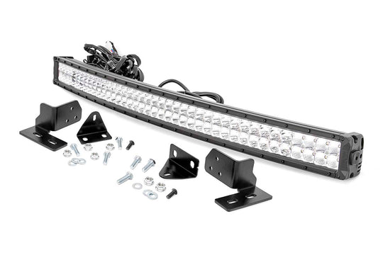 70681DRL LED Light - Bumper Mount - 40" Chrome Dual Row - White DRL - Ford Super Duty (11-16) Rough Country Canada
