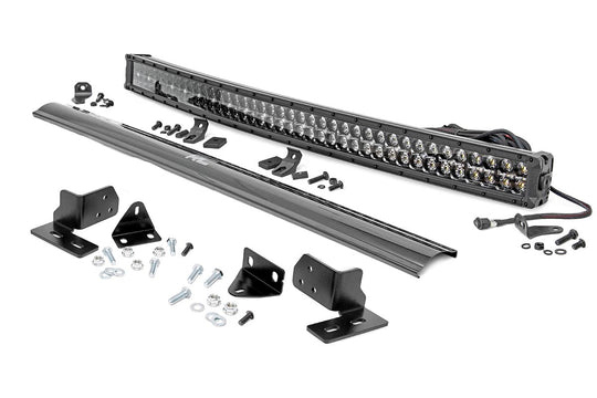 70682DRL LED Light - Bumper Mount - 40" Black Dual Row - White DRL - Ford Super Duty (11-16) Rough Country Canada