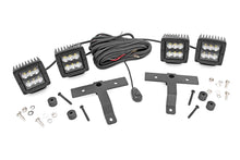 Charger l'image dans la galerie, 70822 Jeep Quad LED Light Pod Kit - Black Series (18-21 JL / 20-21 Gladiator) Rough Country Canada