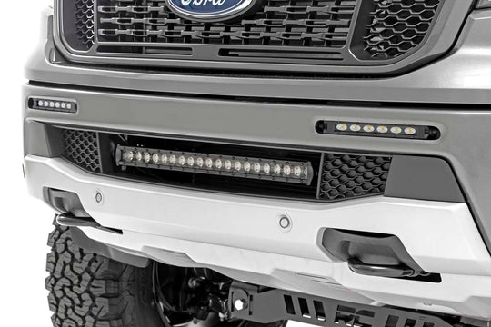 70829 LED Light - Bumper Mount - 6" Black Slimline Pair - Ford Ranger (19-23) Rough Country Canada