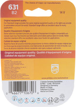Load image into Gallery viewer, 631B2 Philips Standard Miniature 631 - Standard - Twin Blister Pack Philips Bulbs