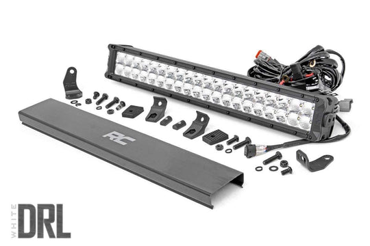 70920D Chrome Series LED Light - 20 Inch - Dual Row - White DRL Rough Country Canada
