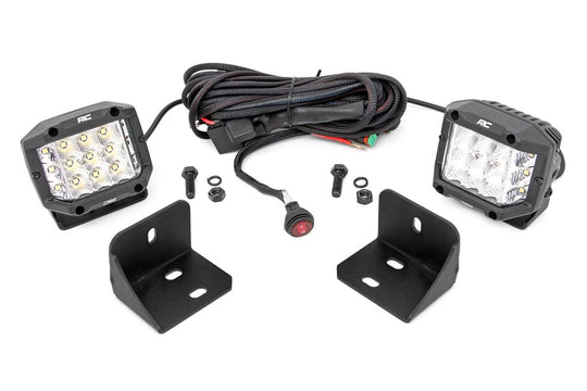 71024 LED Light - Rear Cab Mount - 3" Chrome Pair - Wide Angle - Can-Am Defender (16-22) Rough Country Canada