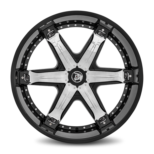 FUR-241BLNK4078LB - Diablo Fury 24X10 Blank 40mm Gloss Black - Diablo Wheels Canada