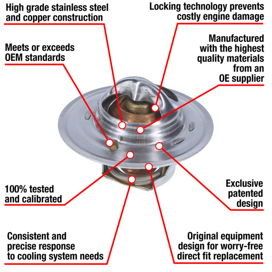 7241-180 Fail Safe Thermostat 180 Degrees Motorad