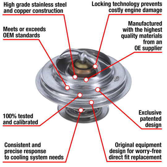 7273-180 Fail Safe Thermostat 180 Degrees Motorad