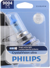 Load image into Gallery viewer, 9004CVB1 Philips CrystalVision ultra Headlight 9004 - CrystalVision Ultra - Single Blister Pack Philips Bulbs