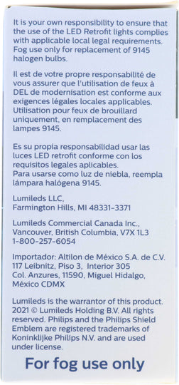 9145UEFLED Philips Untinon Essential - Ultinon Essential LED Fog Philips Bulbs