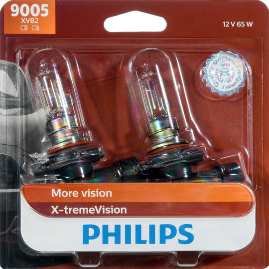 9005XVB2 Philips X-tremeVision Headlight 9005 - X-tremeVision - Twin Blister Pack Philips Bulbs