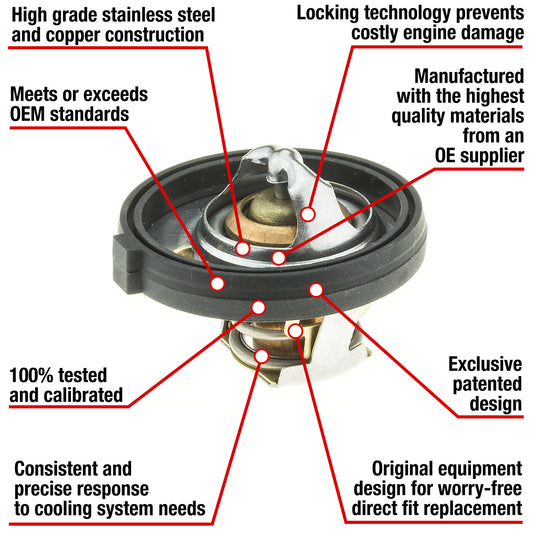 7340-180 Fail Safe Thermostat 180 Degrees w/ Seal Motorad