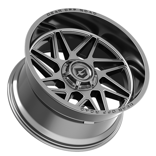 761AM-2106819 - Gear Off-Road 761AM Ratio 20X10 6X139.7 / 6X135 -19mm Milled Gray - Gear Off-Road Wheels Canada