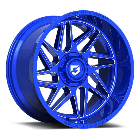 761BLM-2095218 - Gear Off-Road 761BLM Ratio 20X9 5X150 / 5X139.7 18mm Milled Red - Gear Off-Road Wheels Canada