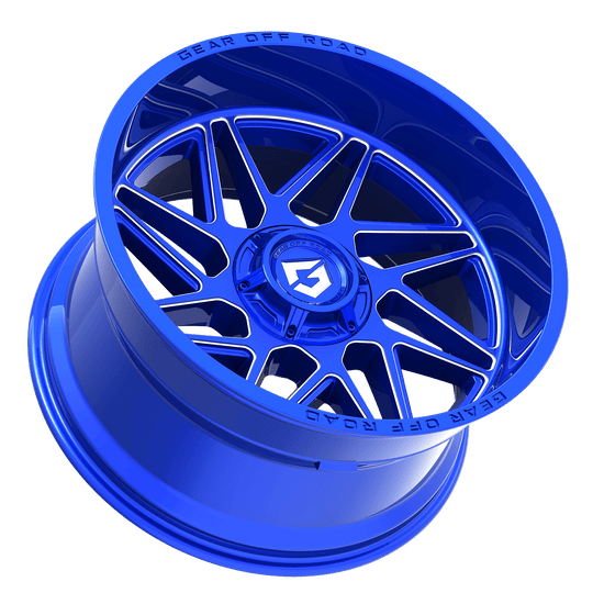 761BLM-2095218 - Gear Off-Road 761BLM Ratio 20X9 5X150 / 5X139.7 18mm Milled Red - Gear Off-Road Wheels Canada