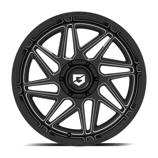 761BM-2095218 - Gear Off-Road 761BM Ratio 20X9 5X150 / 5X139.7 18mm Gloss Black Milled - Gear Off-Road Wheels Canada