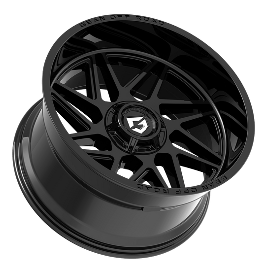 761B-2100819 - Gear Off-Road 761B Ratio 20X10 5X135 / 5X127 -19mm Gloss Black - Gear Off-Road Wheels Canada