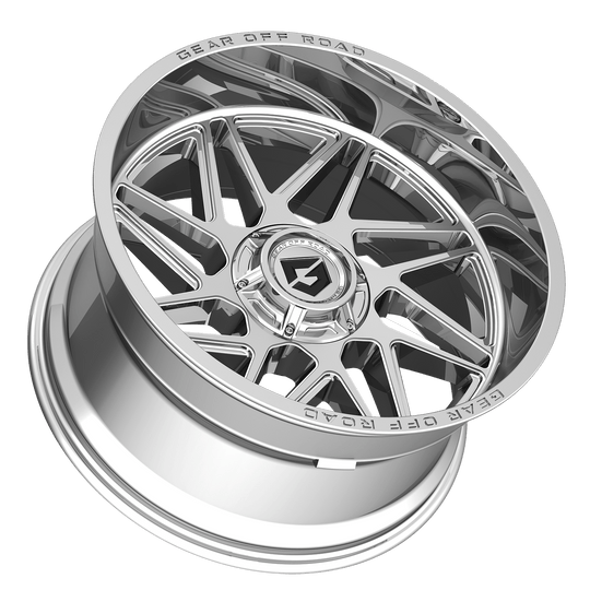 761C-2105219 - Gear Off-Road 761C Ratio 20X10 5X150 / 5X139.7 -19mm Chrome - Gear Off-Road Wheels Canada