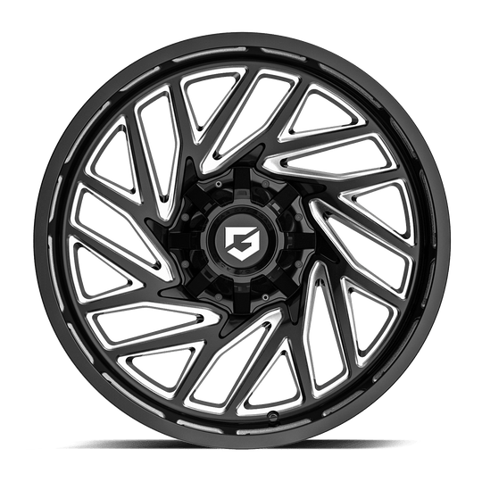 769BM-2096818 - Gear Off-Road 769BM Sequence 20X9 6X139.7 / 6X135 18mm Gloss Black Milled - Gear Off-Road Wheels Canada