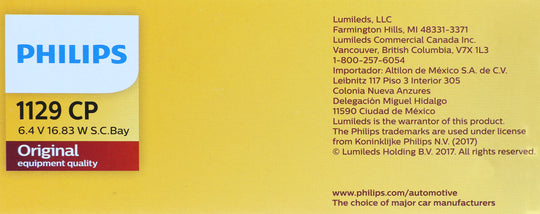 1129CP Philips Standard Miniature 1129 - Standard - Multiple Commercial 10-Pack Philips Bulbs