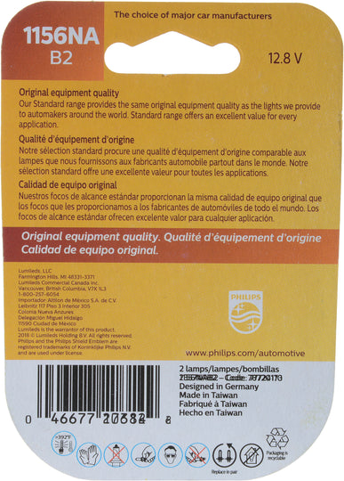 1156NAB2 Philips Standard Miniature 1156NA - Standard - Twin Blister Pack Philips Bulbs