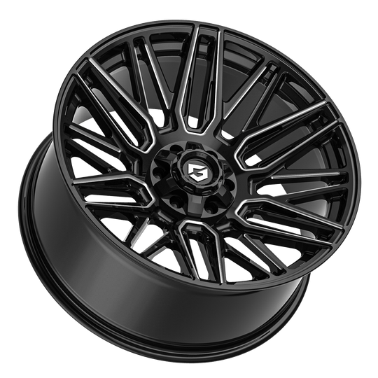 770BM-2106819 - Gear Off-Road 770BM Edge 20X10 6X139.7 / 6X135 -19mm Gloss Black Milled - Gear Off-Road Wheels Canada