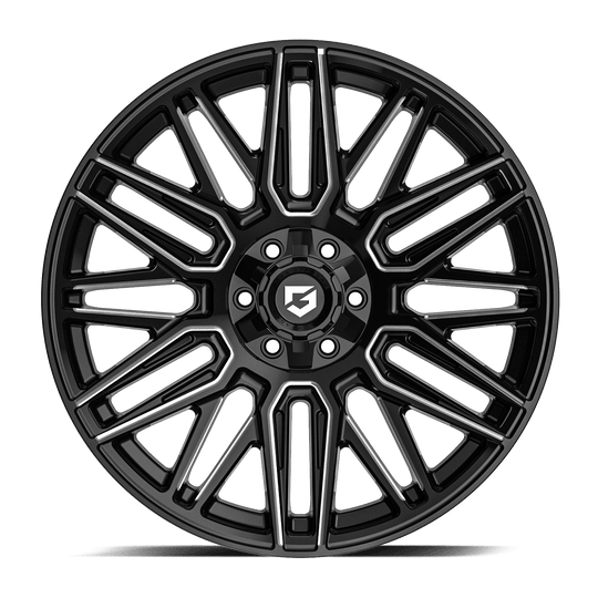 770BM-2206810 - Gear Off-Road 770BM Edge 22X10 6X135 / 6X139.7 10mm Gloss Black Milled - Gear Off-Road Wheels Canada