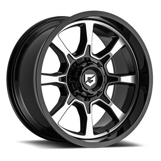 772MB-7900500 - Gear Off-Road 772MB Glock 17X9 5X114.3 / 5X127 0mm Black & Machined - Gear Off-Road Wheels Canada