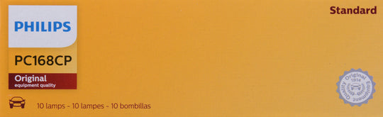 PC168CP Philips Standard Miniature PC168 - Standard - Multiple Commercial 10-Pack Philips Bulbs