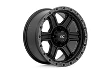 Charger l'image dans la galerie, 79170912B - Rough Country 79 Series 17X8.5 6X139.7 0mm Semi Gloss Black with Gunmetal Ring - Rough Country Wheels Canada