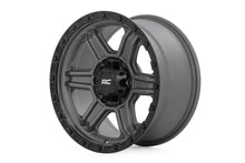 Charger l'image dans la galerie, 79170912G - Rough Country 79 Series 17X8.5 6X139.7 0mm Gunmetal Grey with Black Ring - Rough Country Wheels Canada