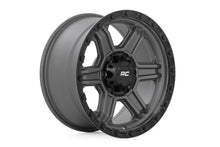 Charger l'image dans la galerie, 79170912G - Rough Country 79 Series 17X8.5 6X139.7 0mm Gunmetal Grey with Black Ring - Rough Country Wheels Canada