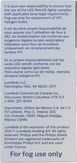 H11UEFLED Philips Untinon Essential - Ultinon Essential LED Fog Philips Bulbs