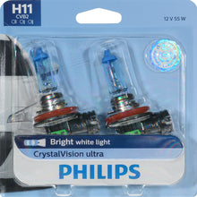 Load image into Gallery viewer, H11CVB2 Philips CrystalVision ultra Headlight H11 - CrystalVision Ultra - Twin Blister Pack Philips Bulbs
