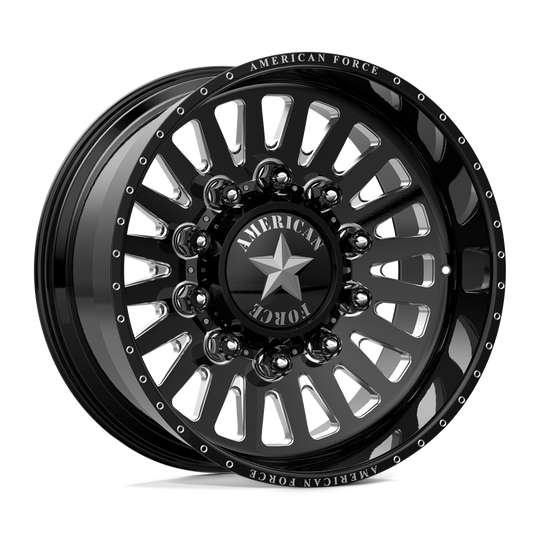 AFDEH91142-5-21 - American Force AFW Doom 24X8.25 8X200 142mm Gloss Black Mill-Mach - American Force Wheels Canada