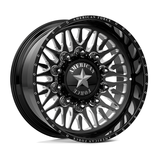AFDCJ03225-5-21 - American Force AFW Plague 22X8.25 10X225 mm Gloss Black Mill-Mach - American Force Wheels Canada